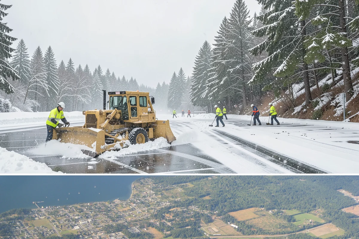 Property Management Sidewalk Clearing in Coupeville, Island County, WA - Property management demand spans late November through February, when portfolio-wide freeze-thaw keeps every managed walk in play.