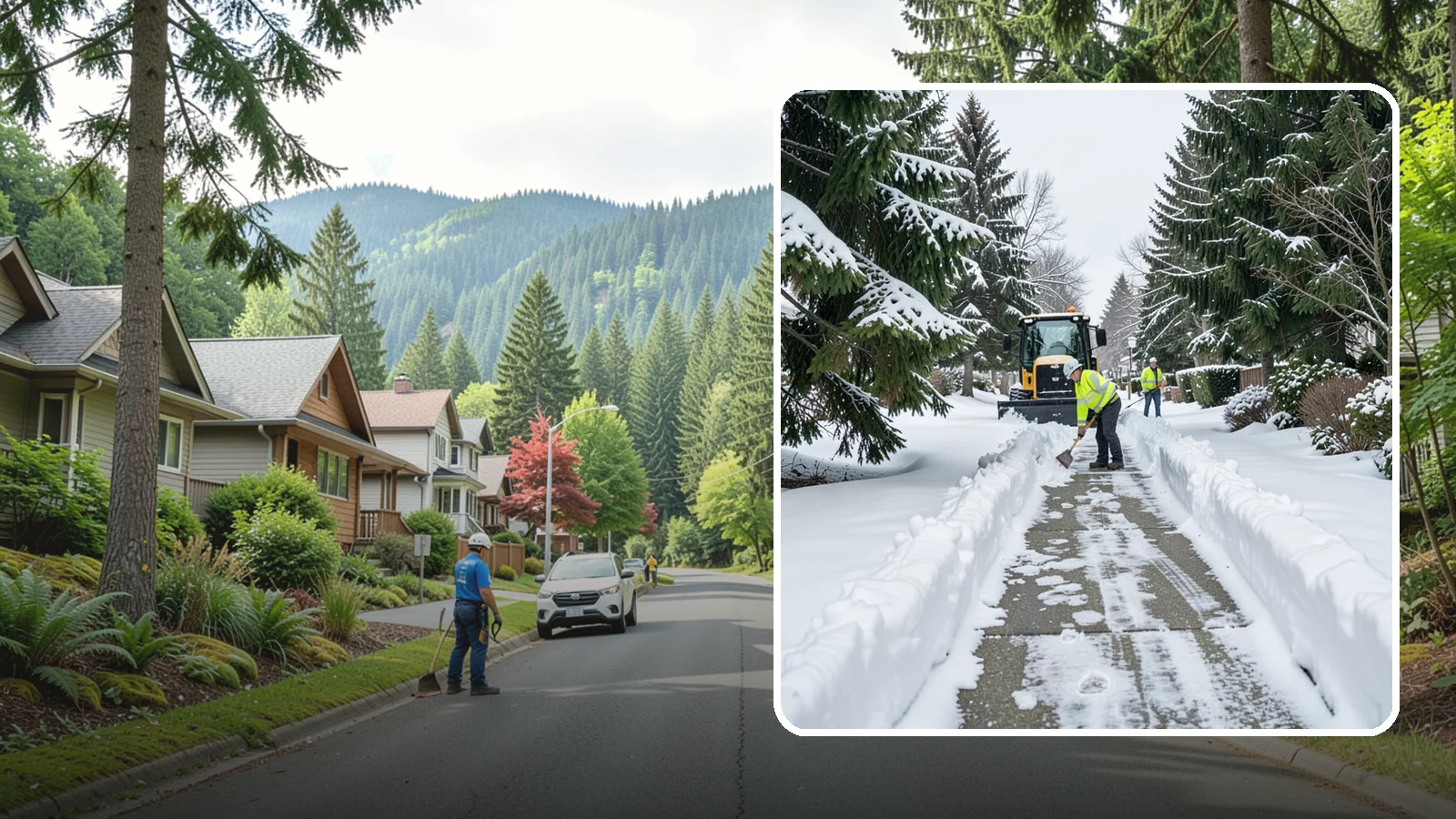 Property Management Sidewalk Clearing in Darrington, Snohomish County, WA - Portfolio-wide sidewalk clearing for Western Washington property managers, delivering consistent walk service and documentation...