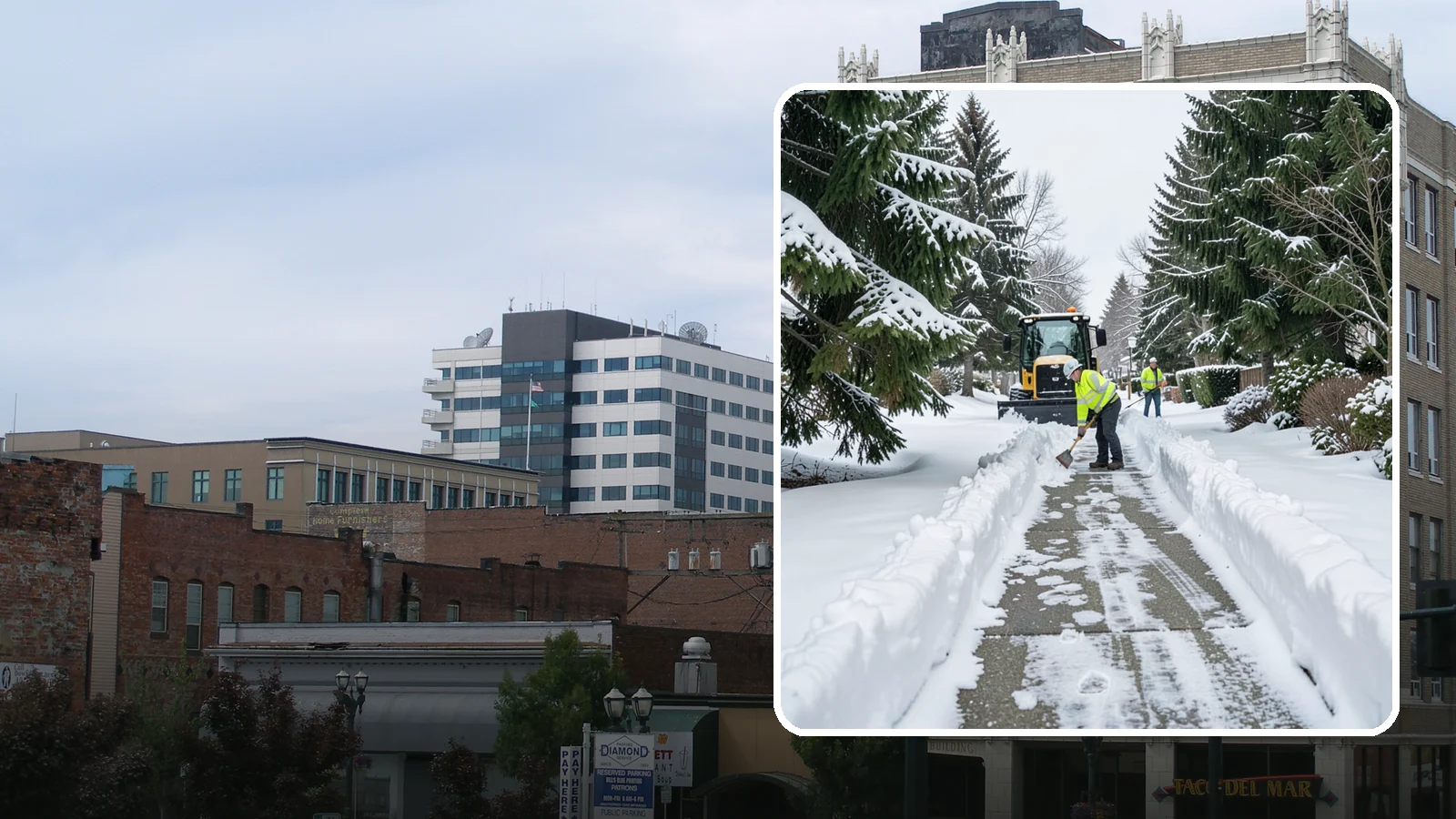 Property Management Sidewalk Clearing in Everett, Snohomish County, WA - Portfolio-wide sidewalk clearing for Western Washington property managers, delivering consistent walk service and documentation...