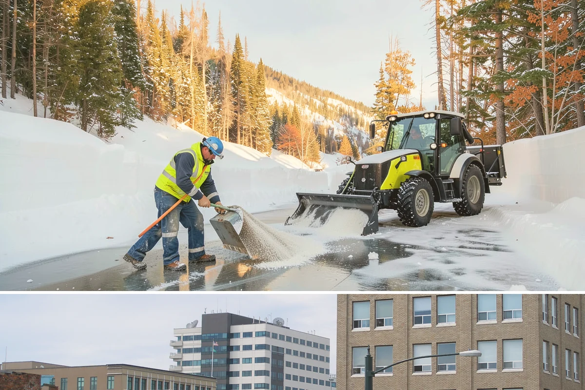Property Management Sidewalk Clearing in Everett, Snohomish County, WA - Property management demand spans late November through February, when portfolio-wide freeze-thaw keeps every managed walk in play.