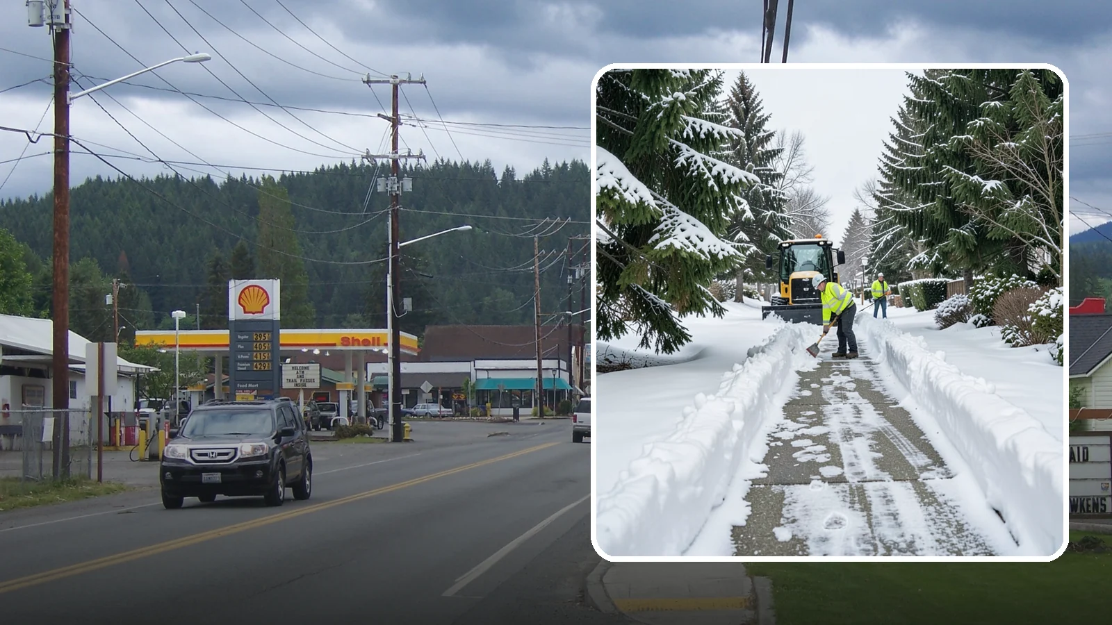 Property Management Sidewalk Clearing in Granite Falls, Snohomish County, WA - Portfolio-wide sidewalk clearing for Western Washington property managers, delivering consistent walk service and documentation...