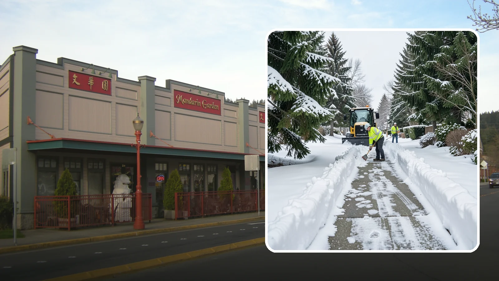 Property Management Sidewalk Clearing in Issaquah, King County, WA - Portfolio-wide sidewalk clearing for Western Washington property managers, delivering consistent walk service and documentation...