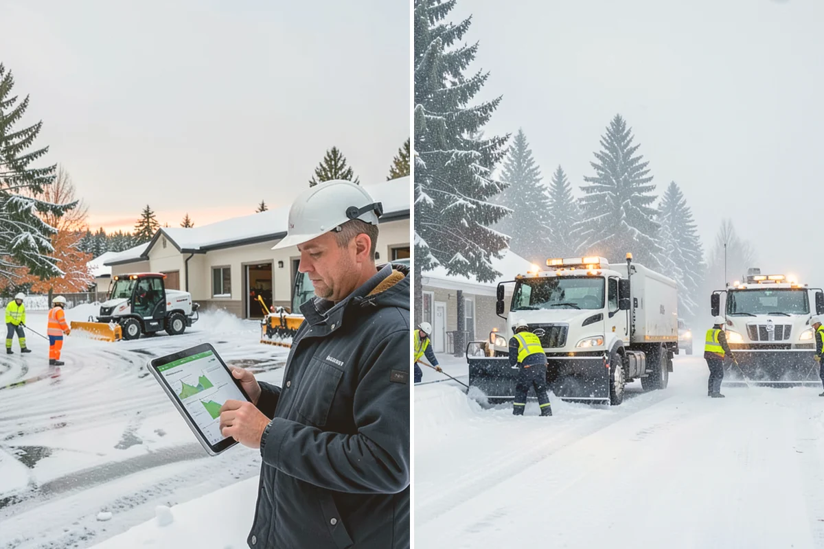 Property Management Sidewalk Clearing in Kent, King County, WA - Inventory the walkways at each managed property
