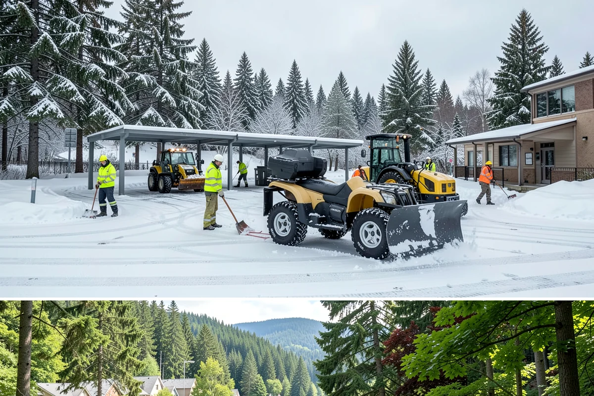 Property Management Sidewalk Clearing in Lake Forest Park, King County, WA - Property management demand spans late November through February, when portfolio-wide freeze-thaw keeps every managed walk in play.