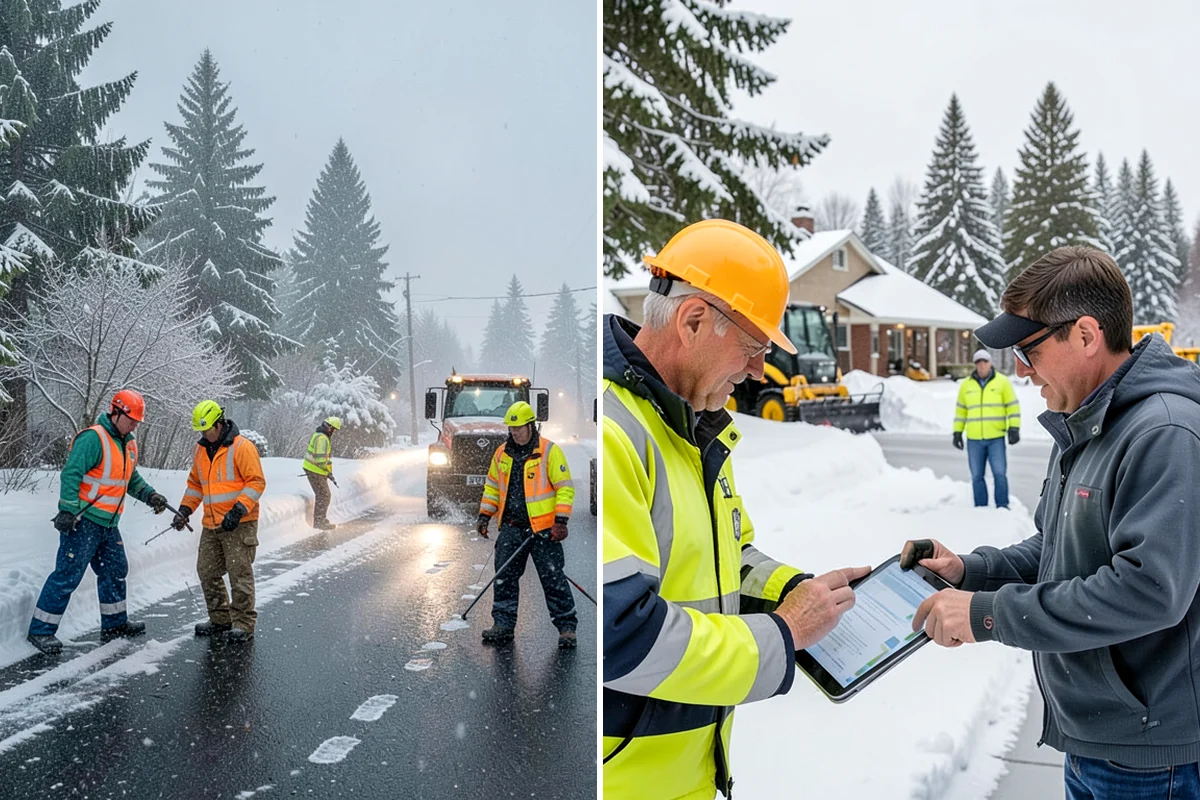 Property Management Sidewalk Clearing in Lakewood, Pierce County, WA - Inventory the walkways at each managed property