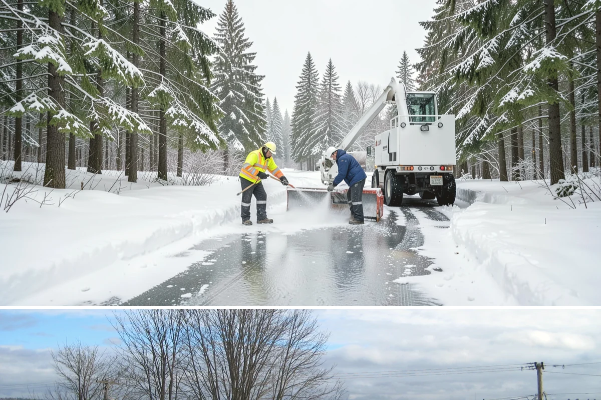 Property Management Sidewalk Clearing in Langley, Island County, WA - Property management demand spans late November through February, when portfolio-wide freeze-thaw keeps every managed walk in play.