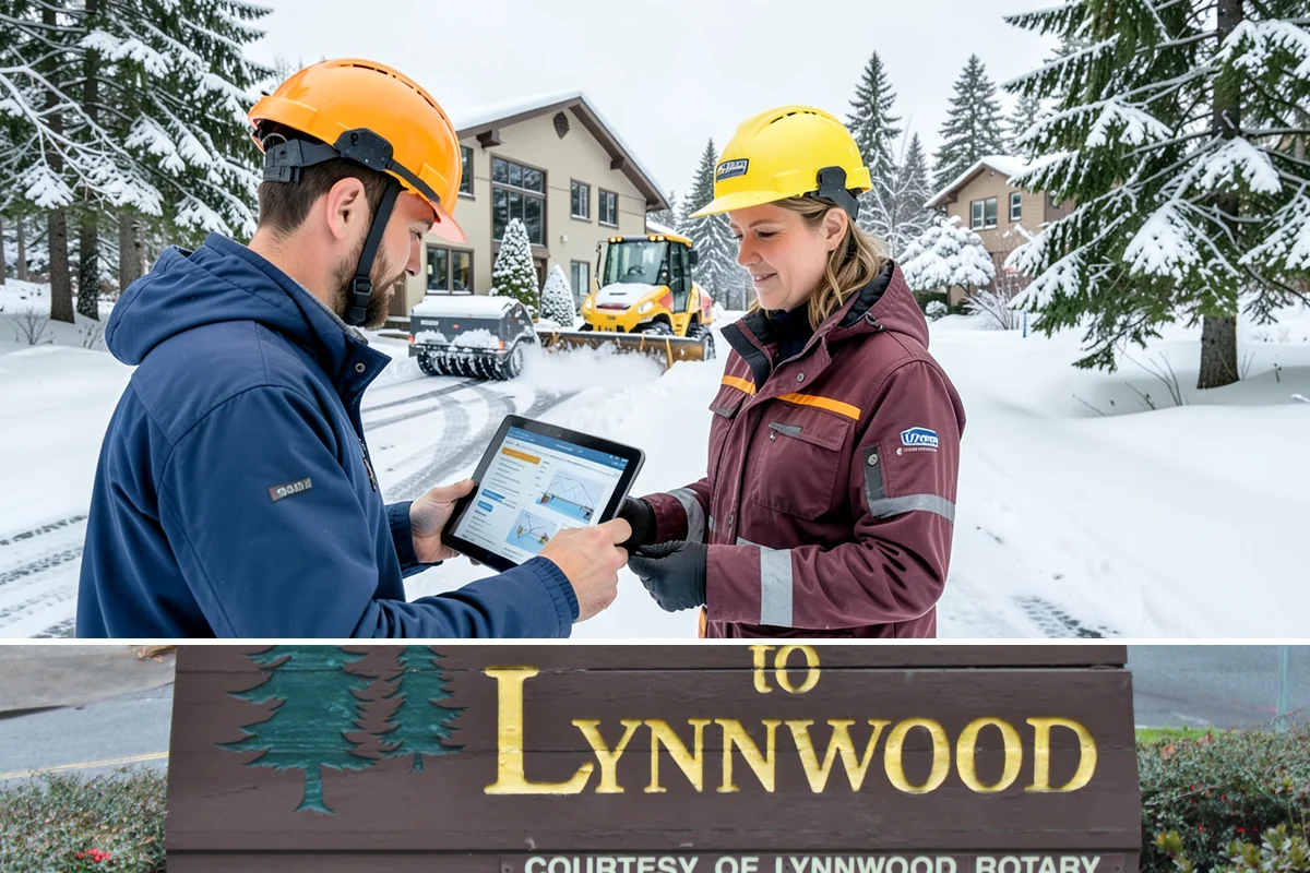 Property Management Sidewalk Clearing in Lynnwood, Snohomish County, WA - Property management demand spans late November through February, when portfolio-wide freeze-thaw keeps every managed walk in play.