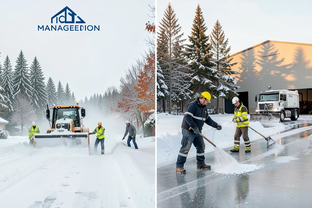 Property Management Sidewalk Clearing in Maple Valley, King County, WA - Inventory the walkways at each managed property
