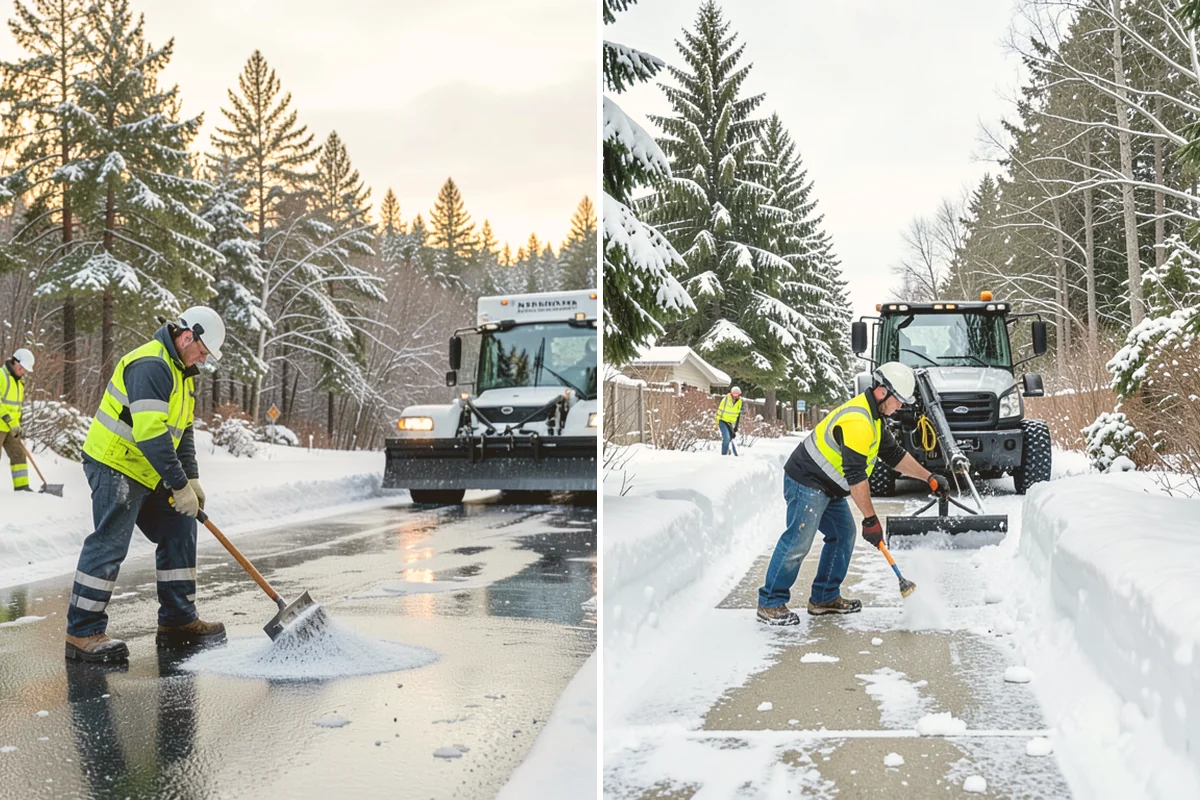 Property Management Sidewalk Clearing in Milton, King County, WA - Inventory the walkways at each managed property