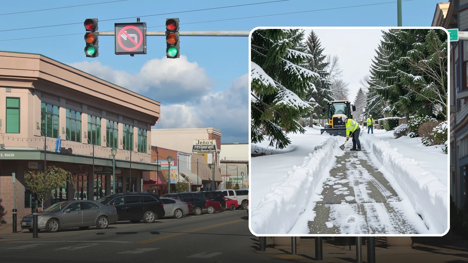 Property Management Sidewalk Clearing in Monroe, Snohomish County, WA - Portfolio-wide sidewalk clearing for Western Washington property managers, delivering consistent walk service and documentation...