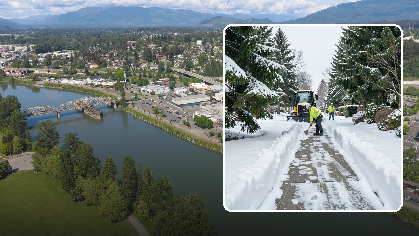 Property Management Sidewalk Clearing in Mount Vernon, Skagit County, WA - Portfolio-wide sidewalk clearing for Western Washington property managers, delivering consistent walk service and documentation...