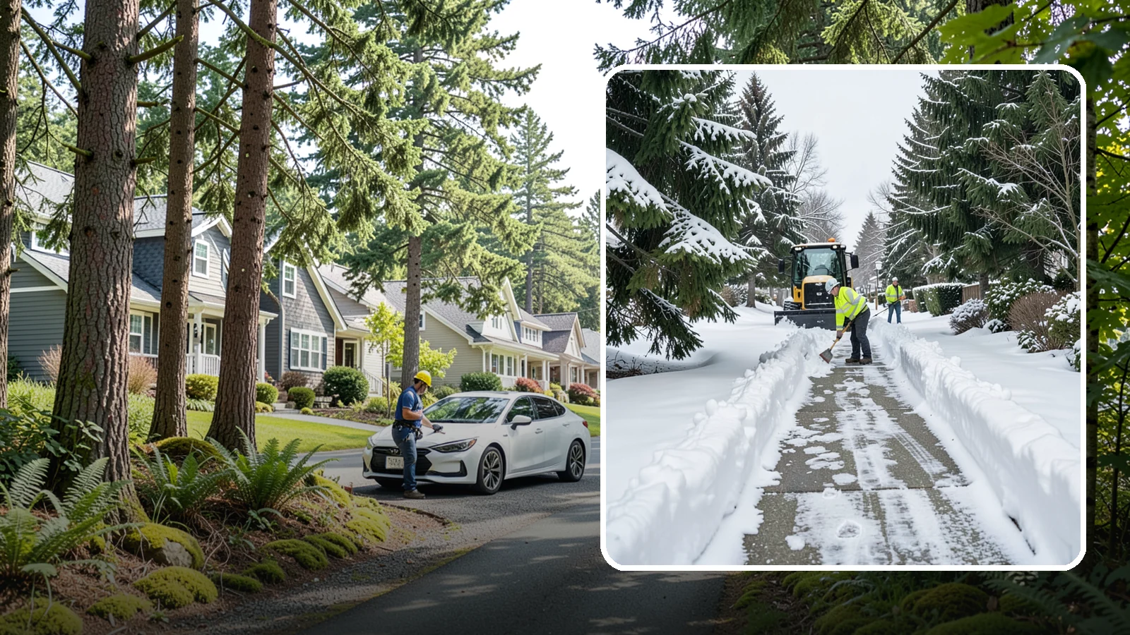 Property Management Sidewalk Clearing in Normandy Park, King County, WA - Portfolio-wide sidewalk clearing for Western Washington property managers, delivering consistent walk service and documentation...