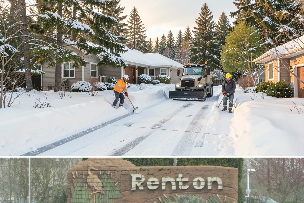 Property Management Sidewalk Clearing in Renton, King County, WA - Property management demand spans late November through February, when portfolio-wide freeze-thaw keeps every managed walk in play.