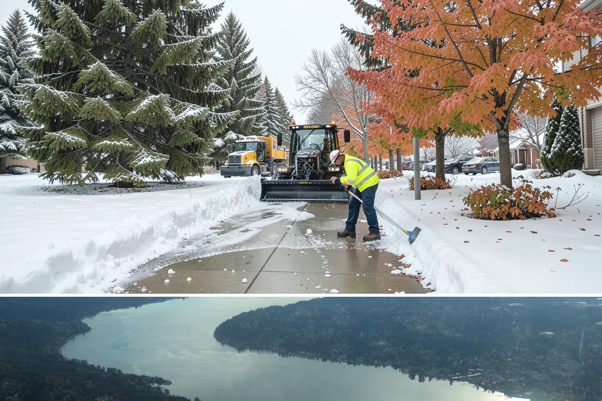 Property Management Sidewalk Clearing in Sammamish, King County, WA - Property management demand spans late November through February, when portfolio-wide freeze-thaw keeps every managed walk in play.