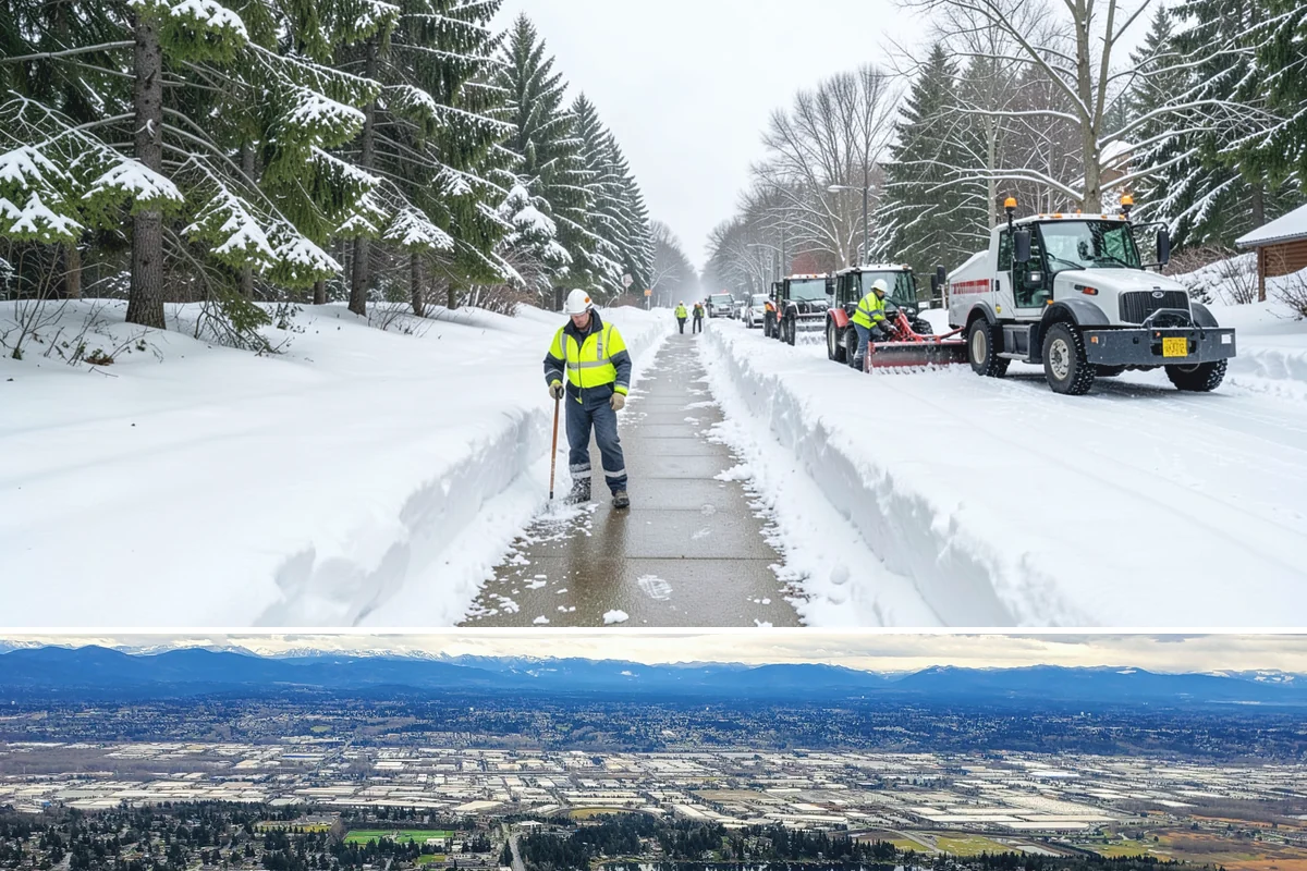 Property Management Sidewalk Clearing in SeaTac, King County, WA - Property management demand spans late November through February, when portfolio-wide freeze-thaw keeps every managed walk in play.