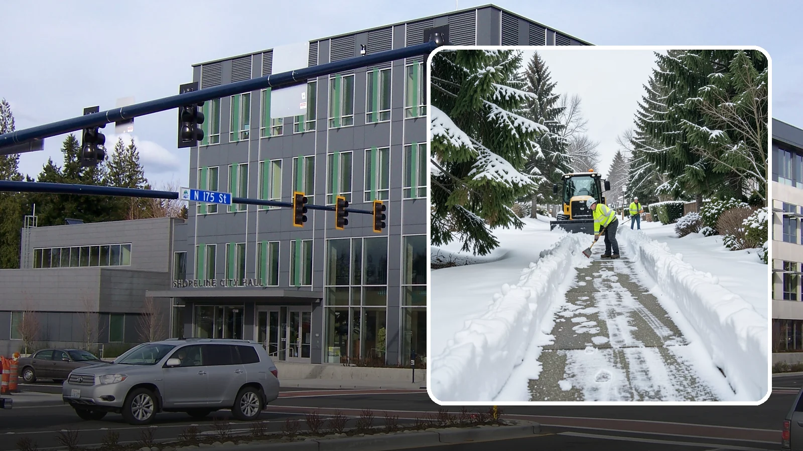 Property Management Sidewalk Clearing in Shoreline, King County, WA - Portfolio-wide sidewalk clearing for Western Washington property managers, delivering consistent walk service and documentation...