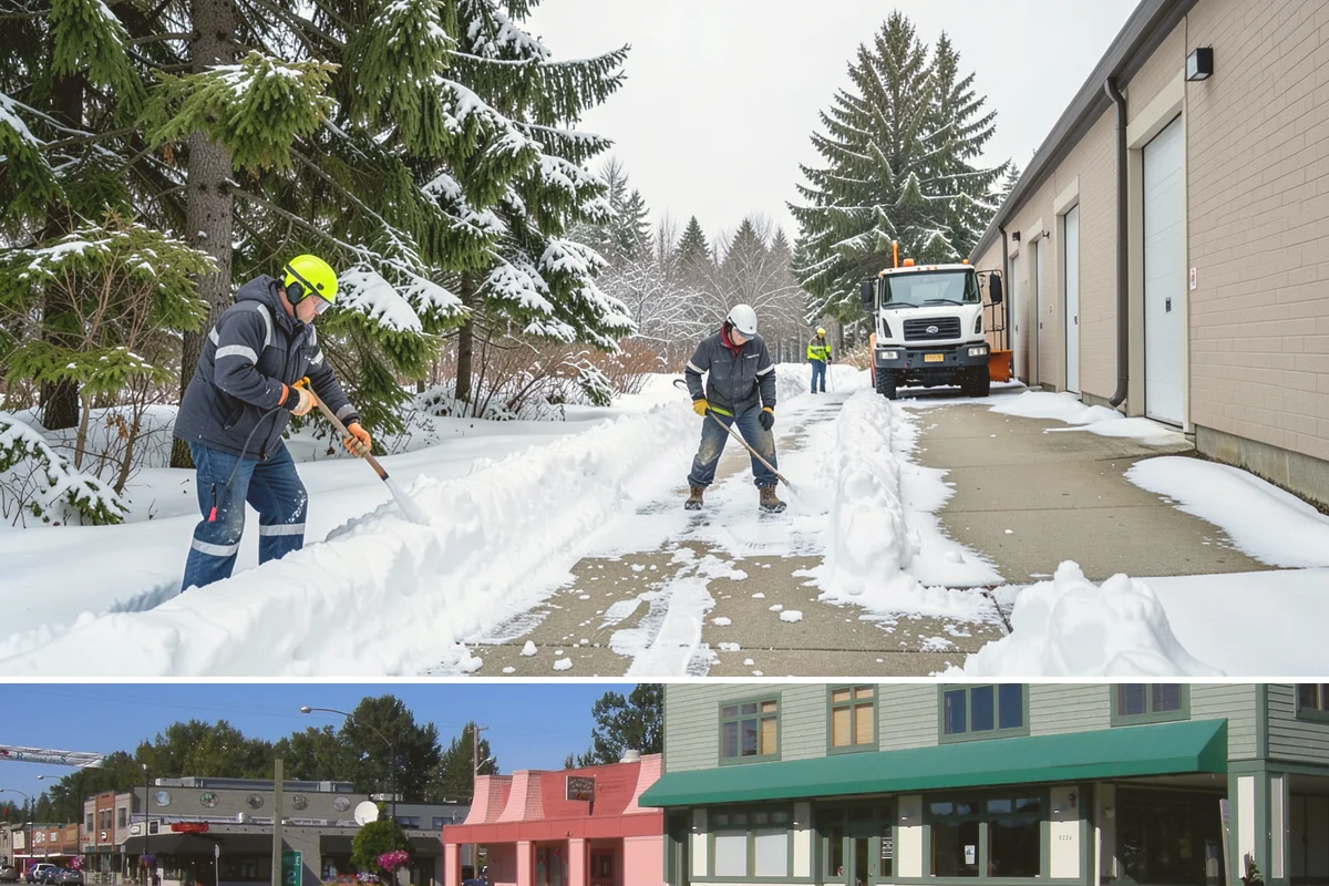 Property Management Sidewalk Clearing in Snoqualmie, King County, WA - Property management demand spans late November through February, when portfolio-wide freeze-thaw keeps every managed walk in play.