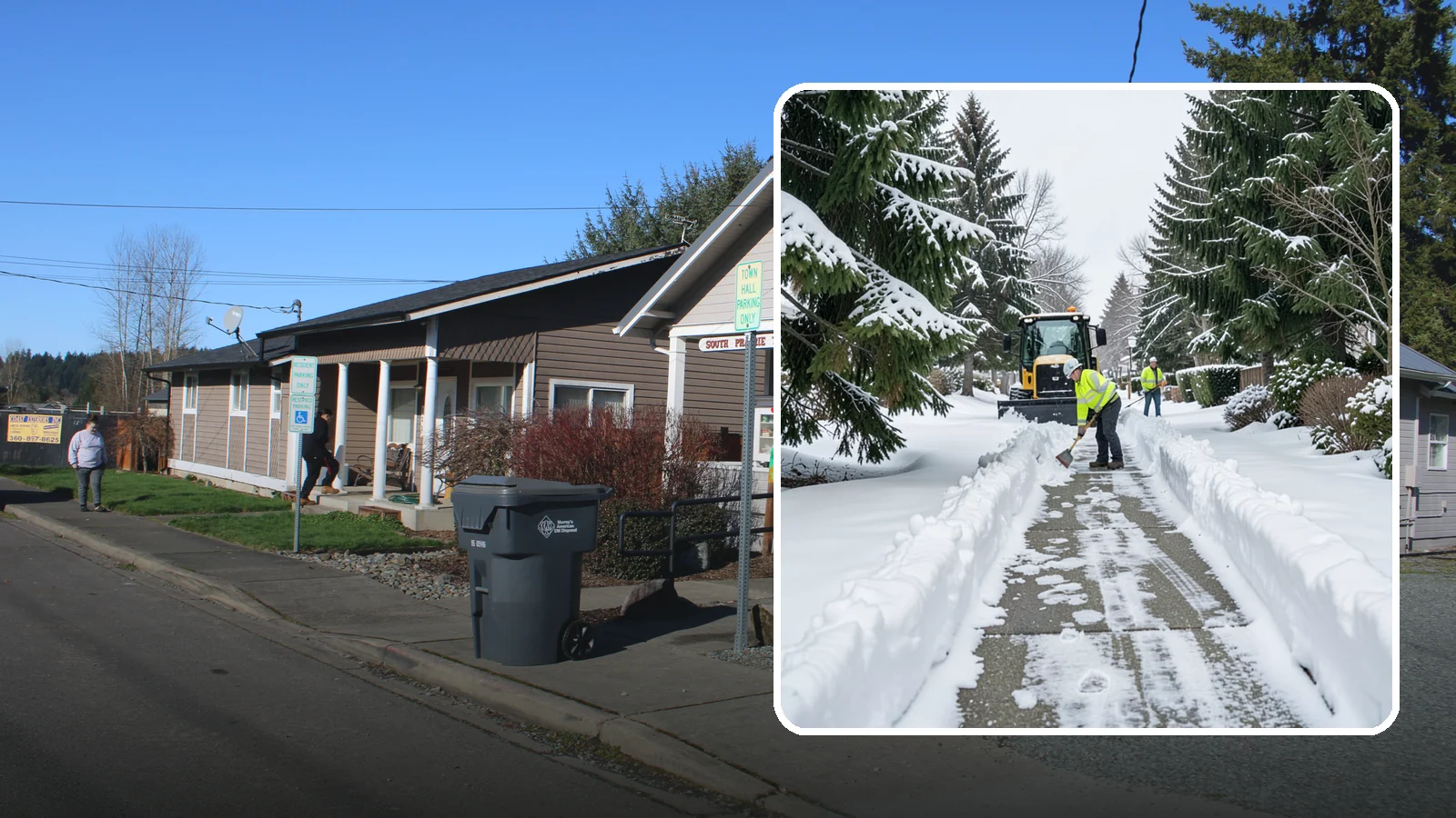Property Management Sidewalk Clearing in South Prairie, Pierce County, WA - Portfolio-wide sidewalk clearing for Western Washington property managers, delivering consistent walk service and documentation...