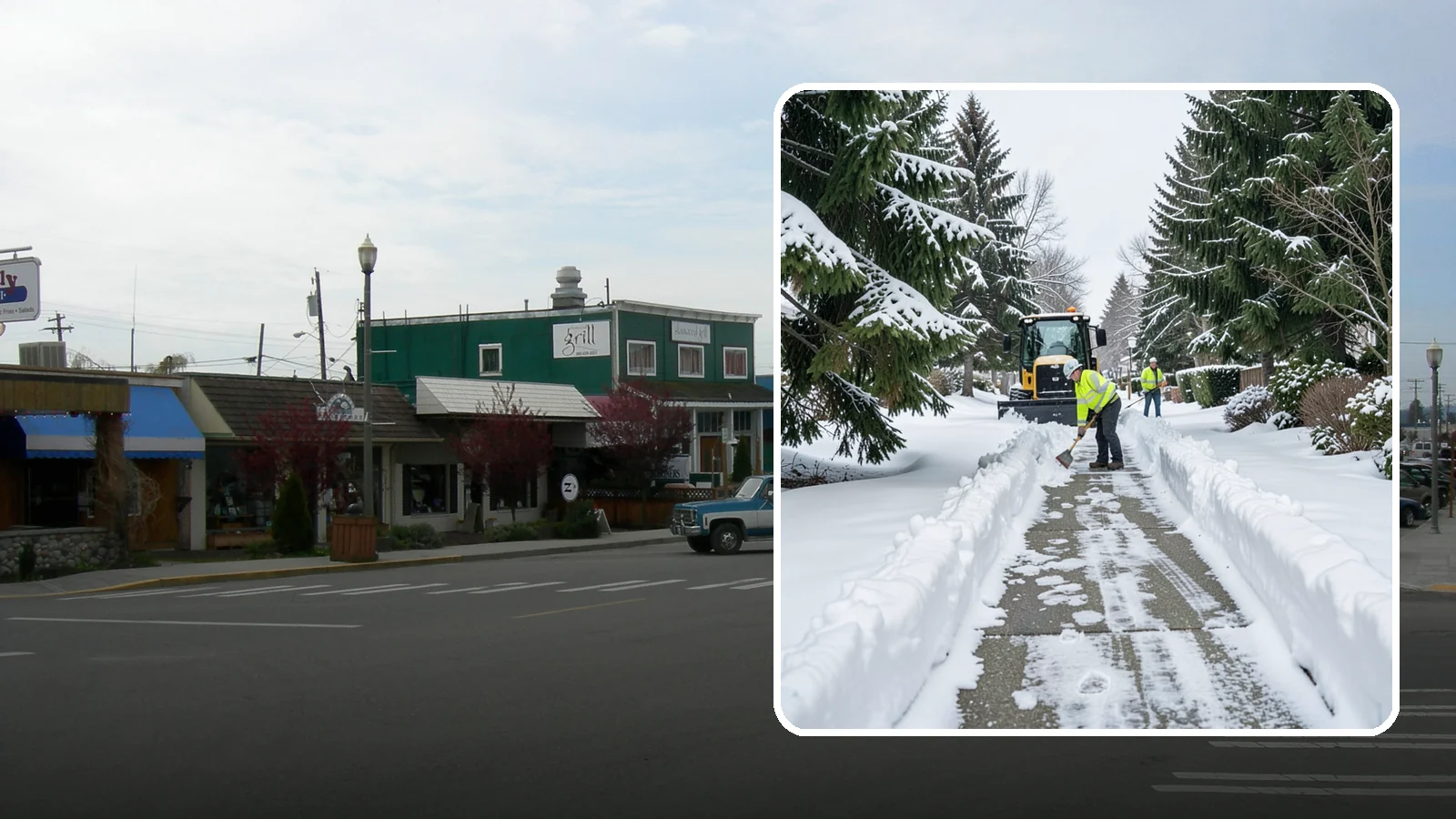 Property Management Sidewalk Clearing in Stanwood, Snohomish County, WA - Portfolio-wide sidewalk clearing for Western Washington property managers, delivering consistent walk service and documentation...