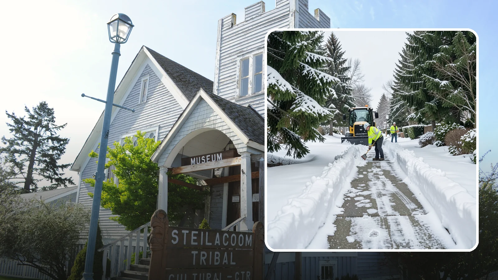 Property Management Sidewalk Clearing in Steilacoom, Pierce County, WA - Portfolio-wide sidewalk clearing for Western Washington property managers, delivering consistent walk service and documentation...