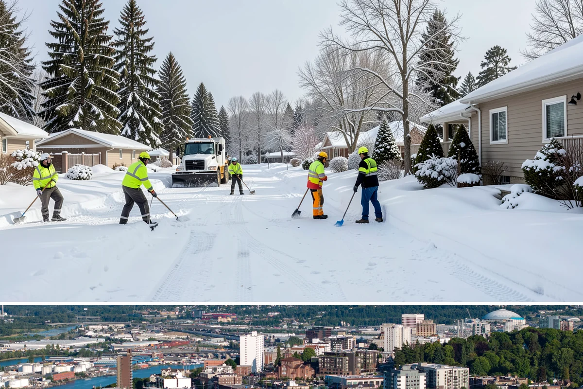 Property Management Sidewalk Clearing in Tacoma, Pierce County, WA - Property management demand spans late November through February, when portfolio-wide freeze-thaw keeps every managed walk in play.