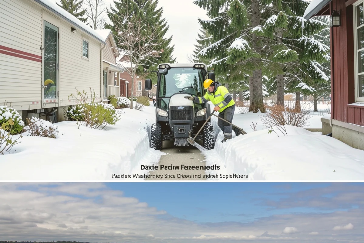 Property Management Sidewalk Clearing in University Place, Pierce County, WA - Property management demand spans late November through February, when portfolio-wide freeze-thaw keeps every managed walk in play.