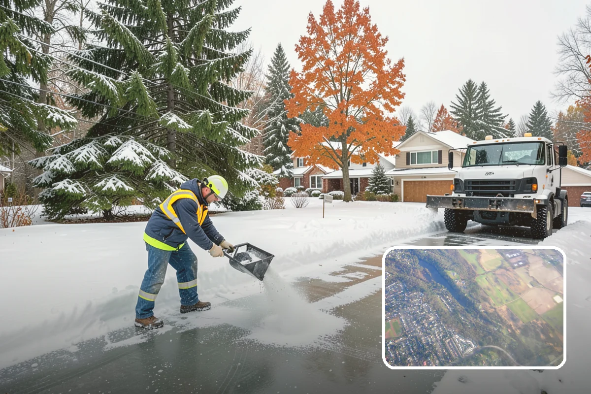 Property Management Snow Plowing in Algona, King County, WA - Entire portfolio served under one contract and contact