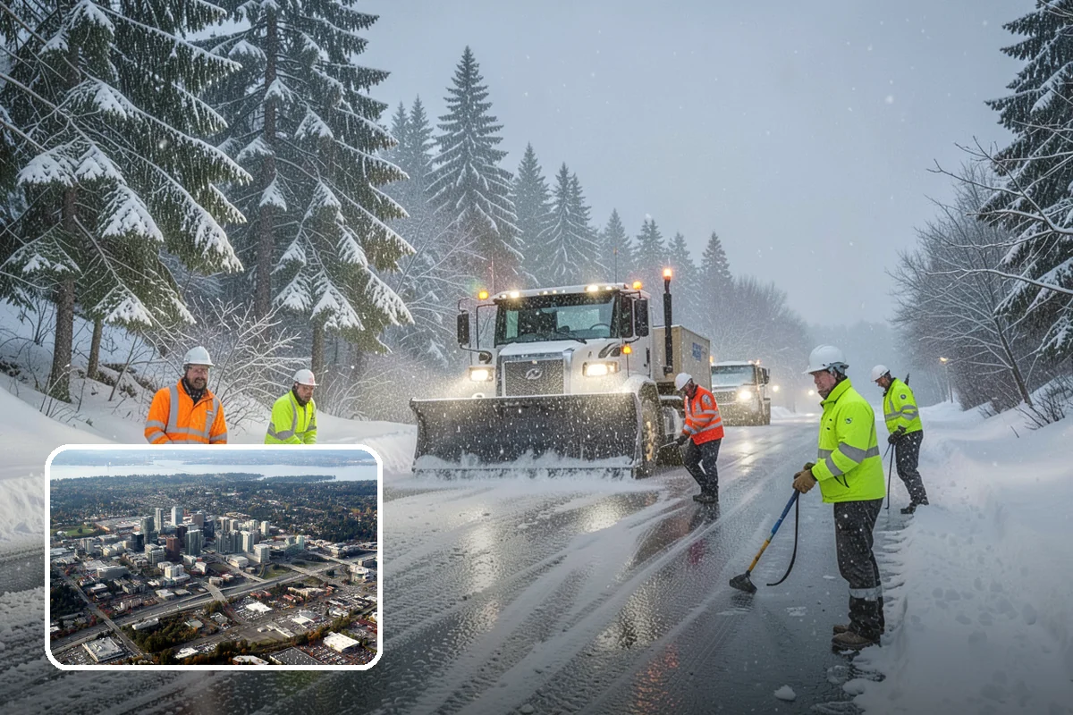 Property Management Snow Plowing in Bellevue, King County, WA - Entire portfolio served under one contract and contact