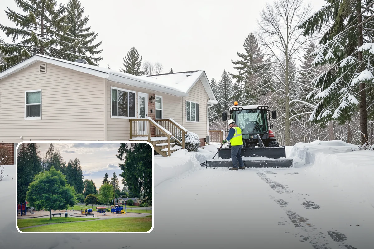 Property Management Snow Plowing in Bonney Lake, Pierce County, WA - Entire portfolio served under one contract and contact