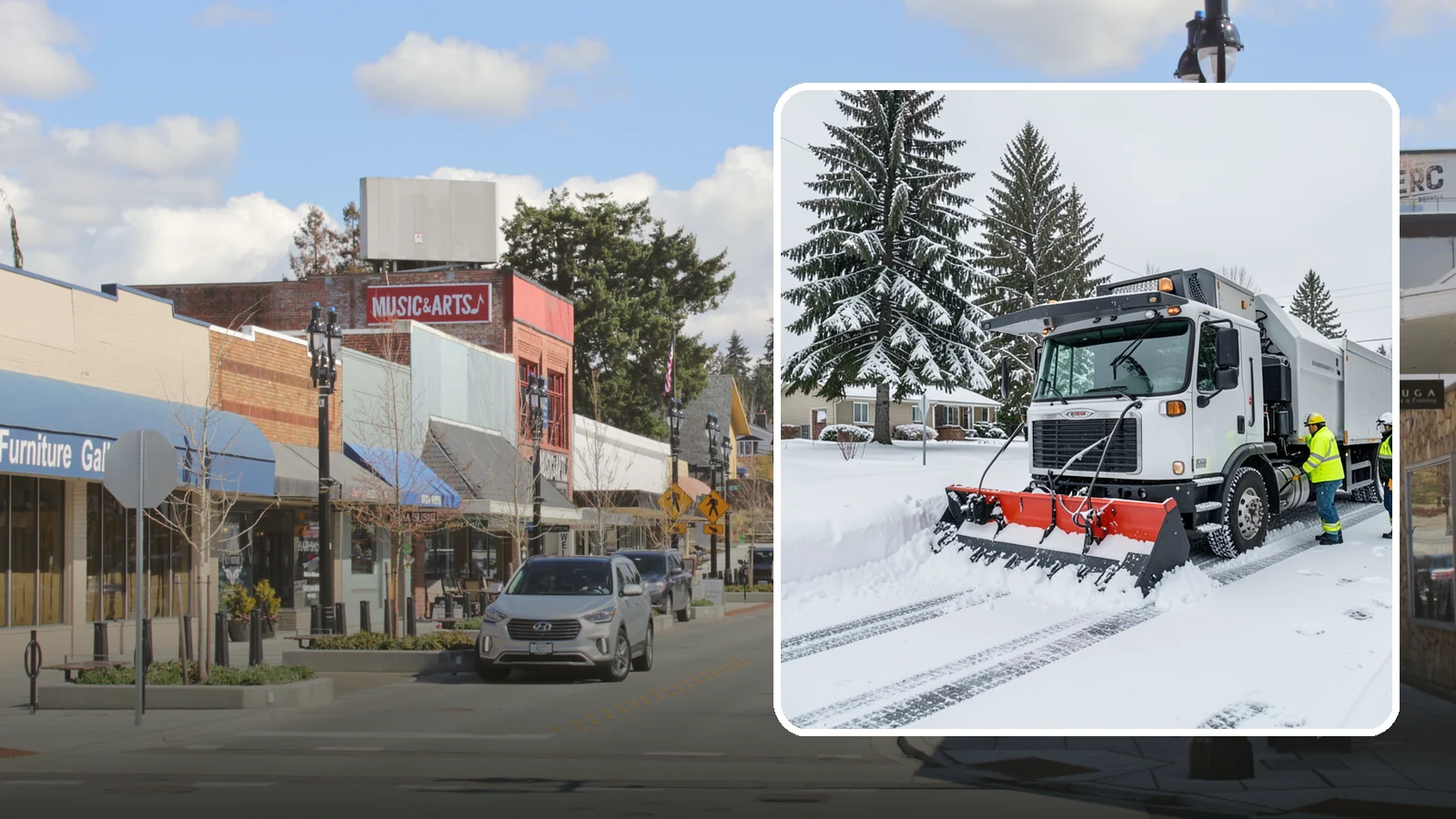 Property Management Snow Plowing in Bothell, King County, WA - We plow entire property management portfolios under one contract so every site you oversee is cleared and documented consistently.