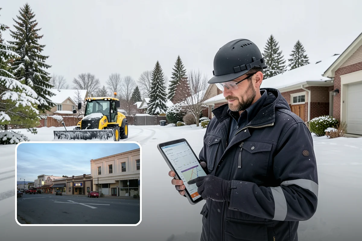 Property Management Snow Plowing in Burlington, Skagit County, WA - Entire portfolio served under one contract and contact