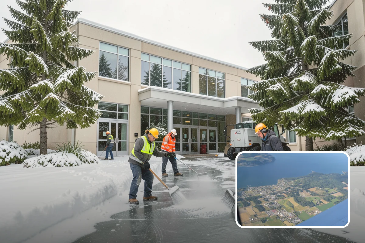 Property Management Snow Plowing in Coupeville, Island County, WA - Entire portfolio served under one contract and contact
