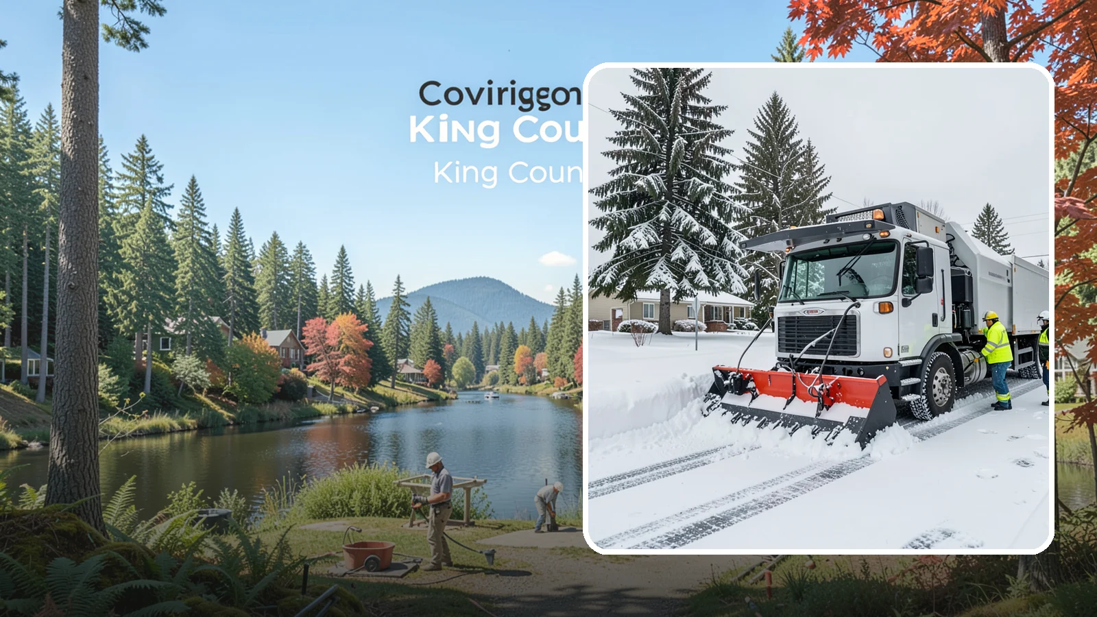 Property Management Snow Plowing in Covington, King County, WA - We plow entire property management portfolios under one contract so every site you oversee is cleared and documented consistently.
