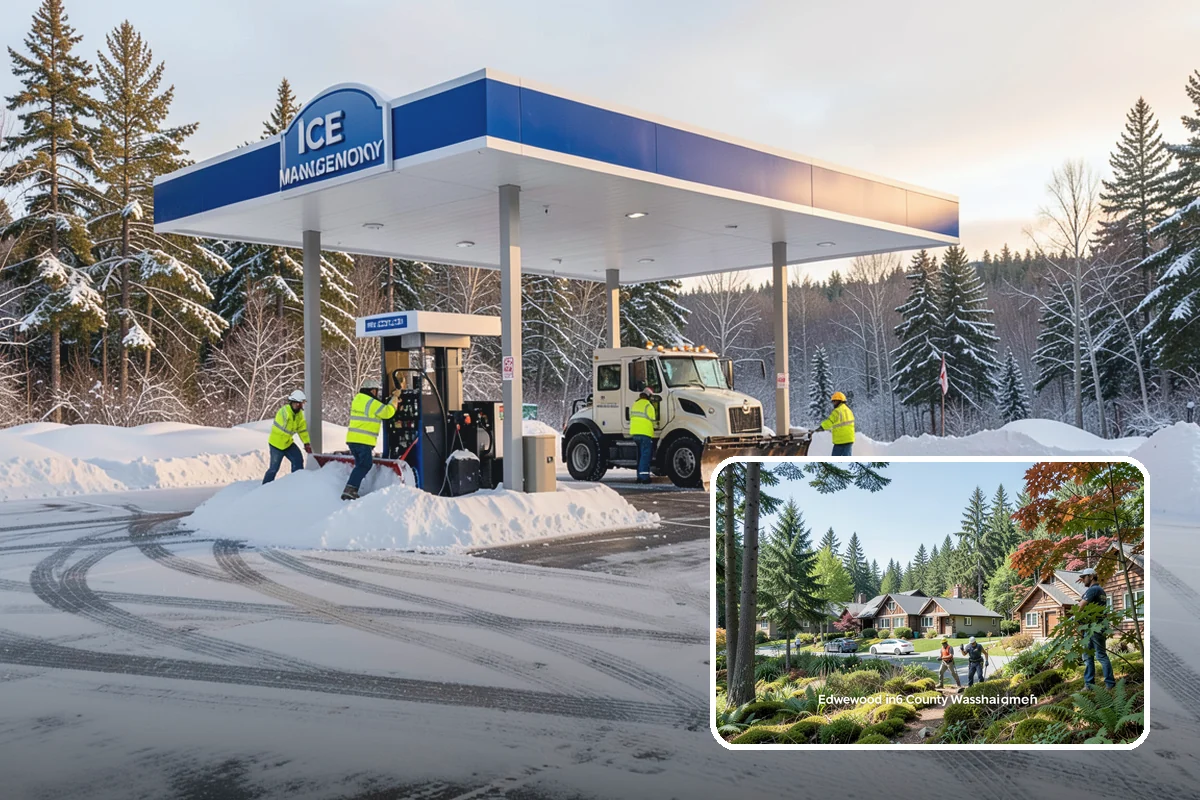 Property Management Snow Plowing in Edgewood, Pierce County, WA - Entire portfolio served under one contract and contact