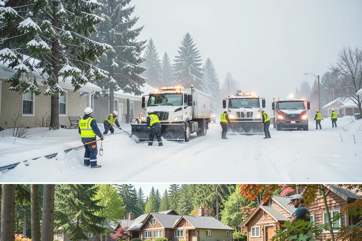 Property Management Snow Plowing in Edgewood, Pierce County, WA - Consolidate your portfolio under one contract before winter so every site is covered from the first storm.