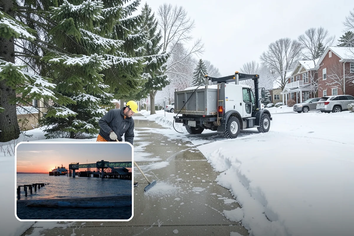 Property Management Snow Plowing in Edmonds, Snohomish County, WA - Entire portfolio served under one contract and contact