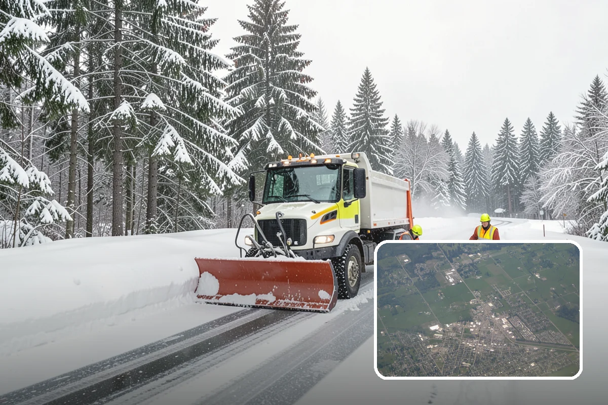 Property Management Snow Plowing in Enumclaw, King County, WA - Entire portfolio served under one contract and contact
