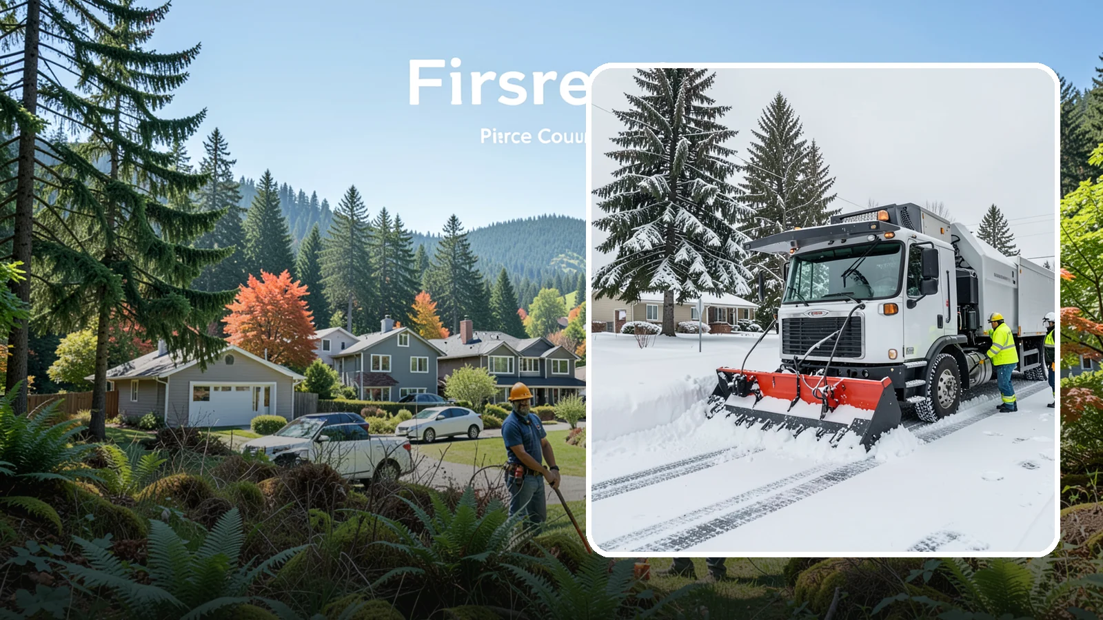 Property Management Snow Plowing in Fircrest, Pierce County, WA - We plow entire property management portfolios under one contract so every site you oversee is cleared and documented consistently.
