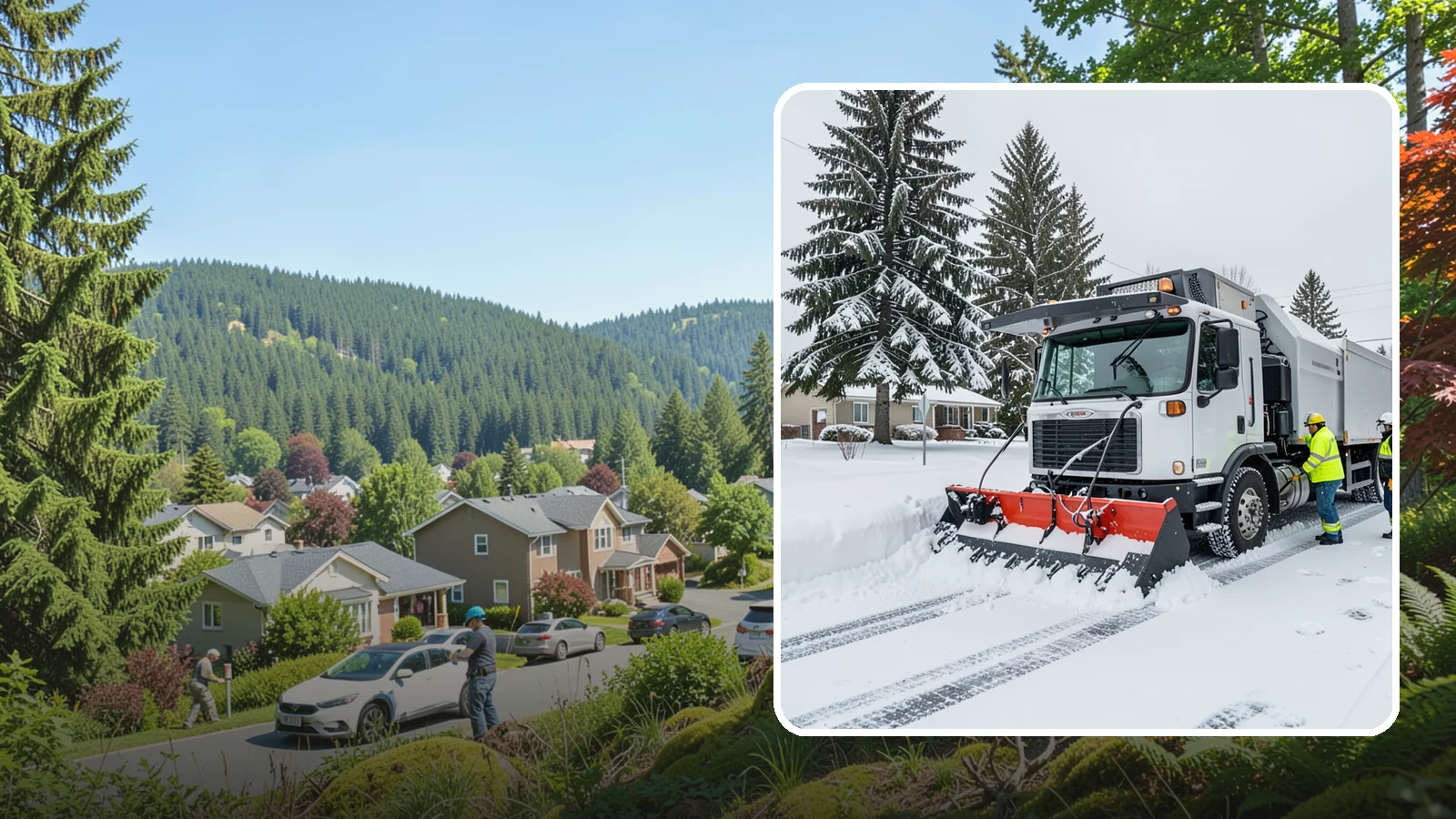 Property Management Snow Plowing in Index, Snohomish County, WA - We plow entire property management portfolios under one contract so every site you oversee is cleared and documented consistently.