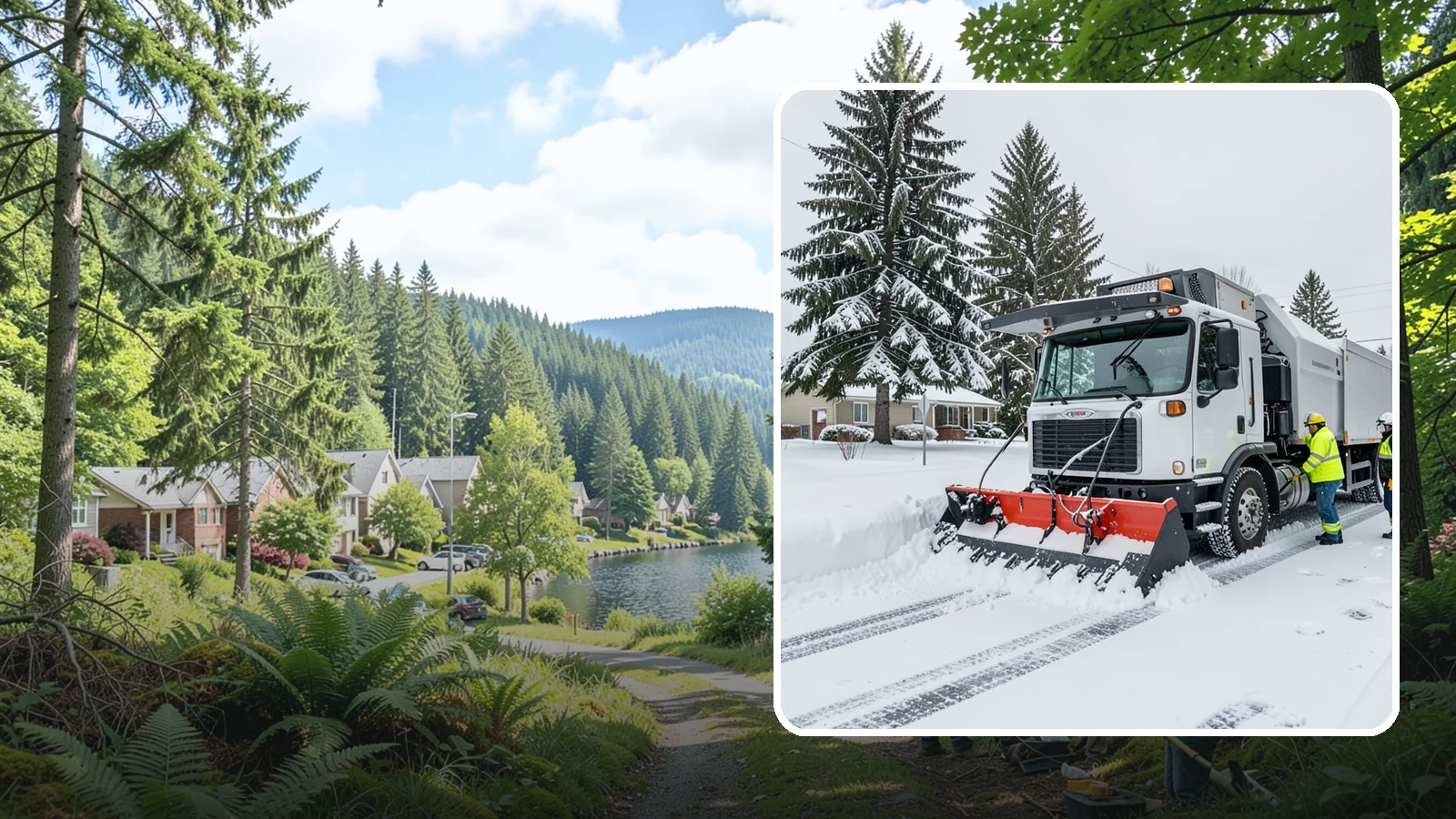 Property Management Snow Plowing in Lake Forest Park, King County, WA - We plow entire property management portfolios under one contract so every site you oversee is cleared and documented consistently.