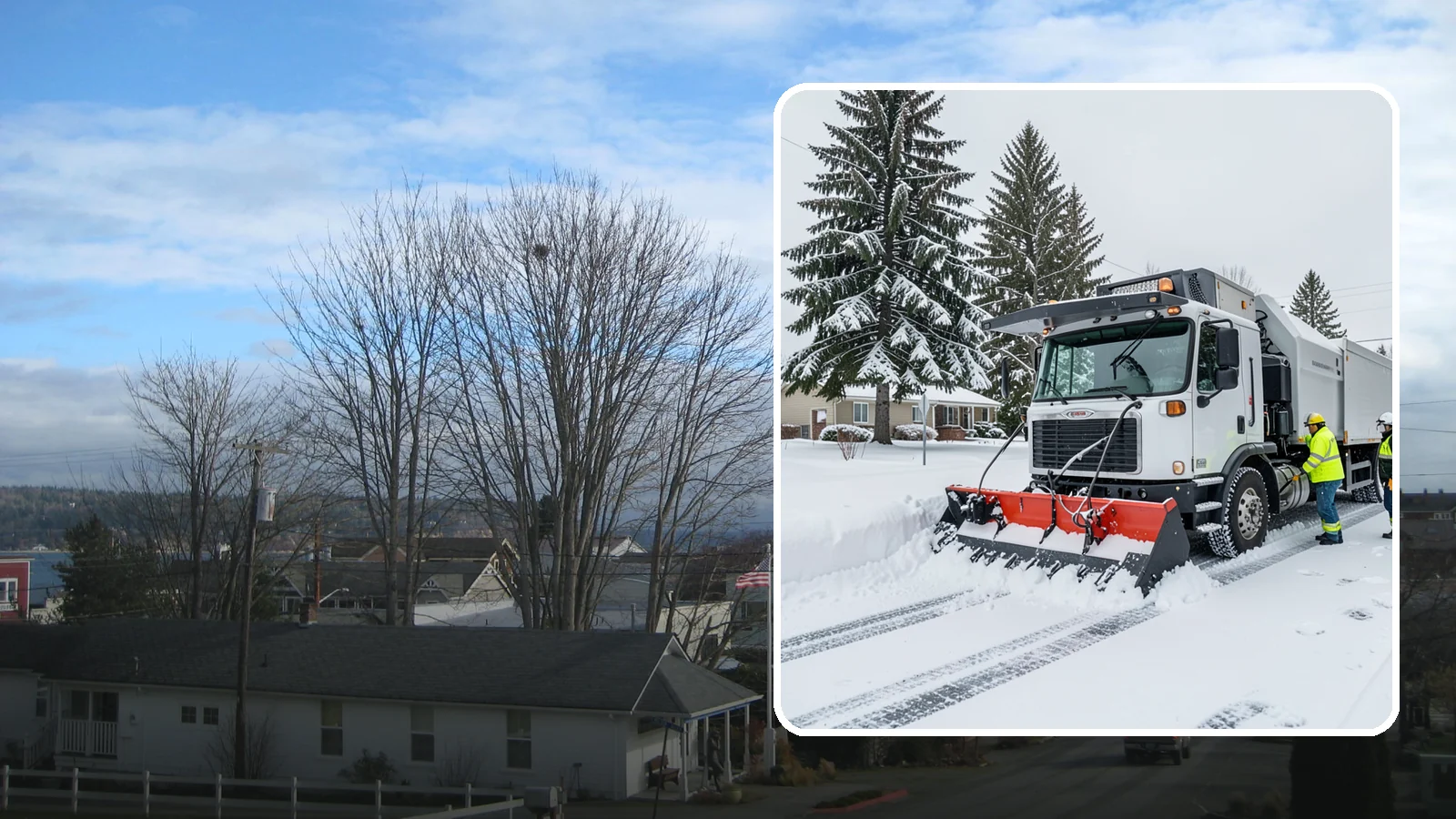 Property Management Snow Plowing in Langley, Island County, WA - We plow entire property management portfolios under one contract so every site you oversee is cleared and documented consistently.