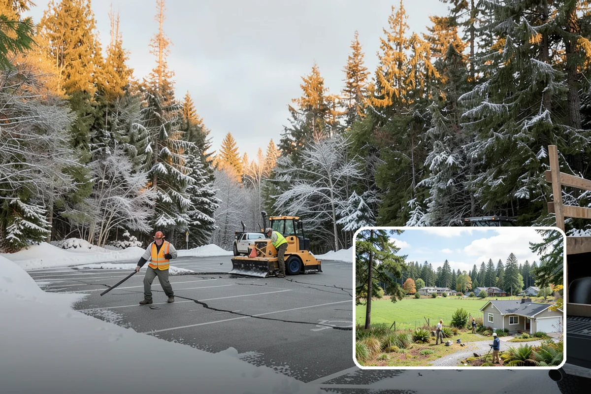 Property Management Snow Plowing in Lyman, Skagit County, WA - Entire portfolio served under one contract and contact