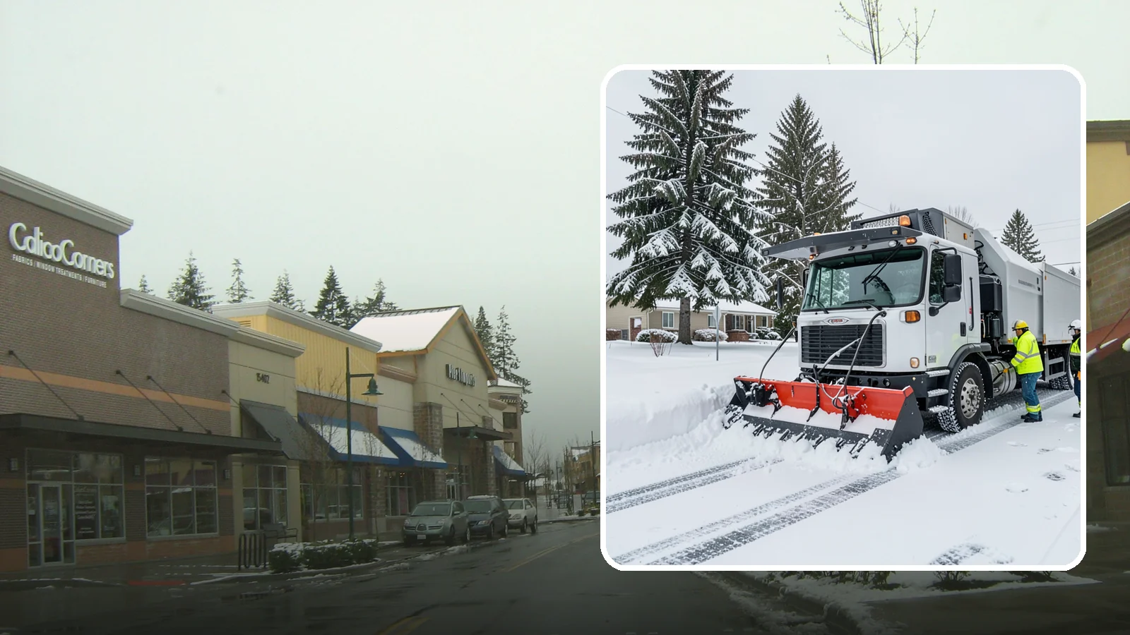 Property Management Snow Plowing in Mill Creek, Snohomish County, WA - We plow entire property management portfolios under one contract so every site you oversee is cleared and documented consistently.