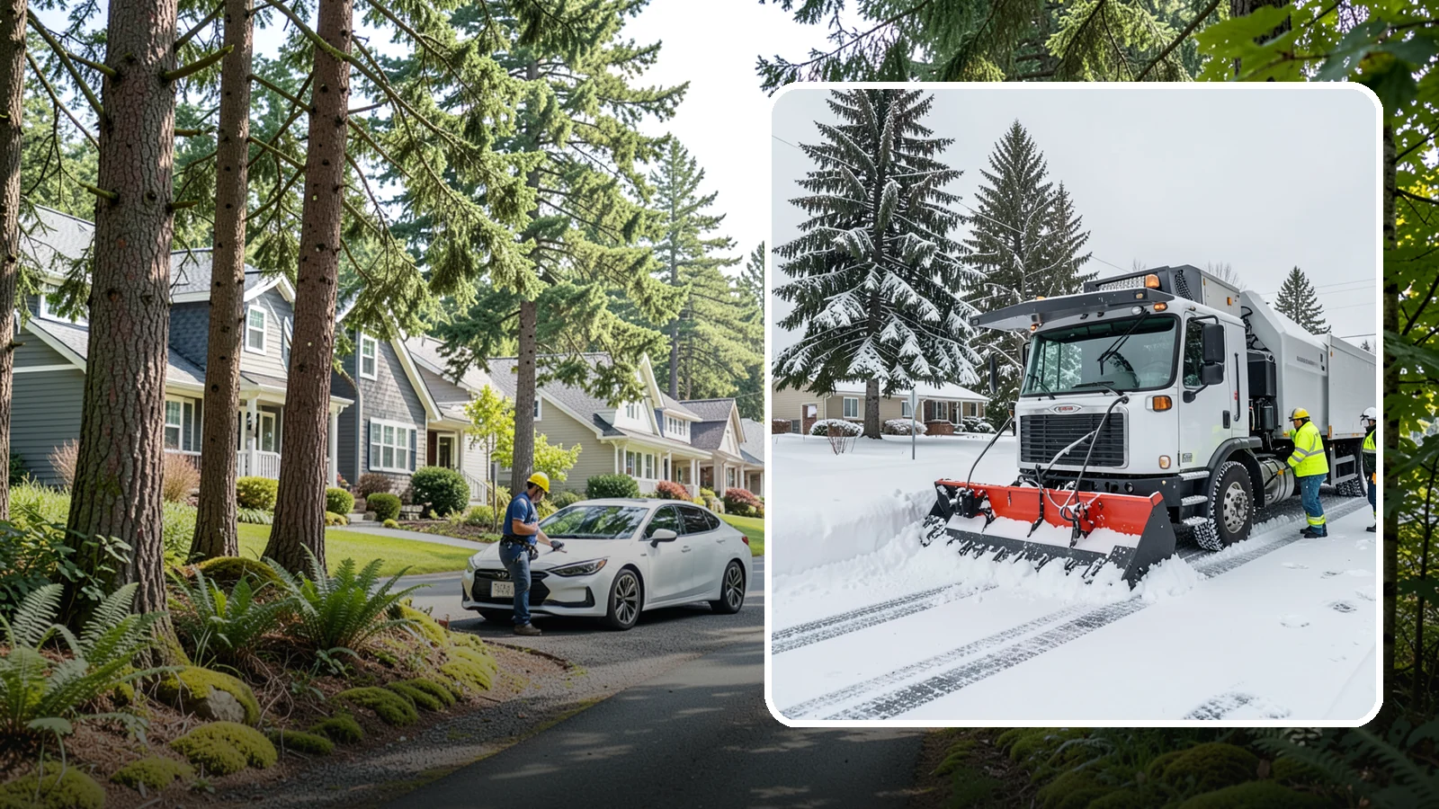 Property Management Snow Plowing in Normandy Park, King County, WA - We plow entire property management portfolios under one contract so every site you oversee is cleared and documented consistently.