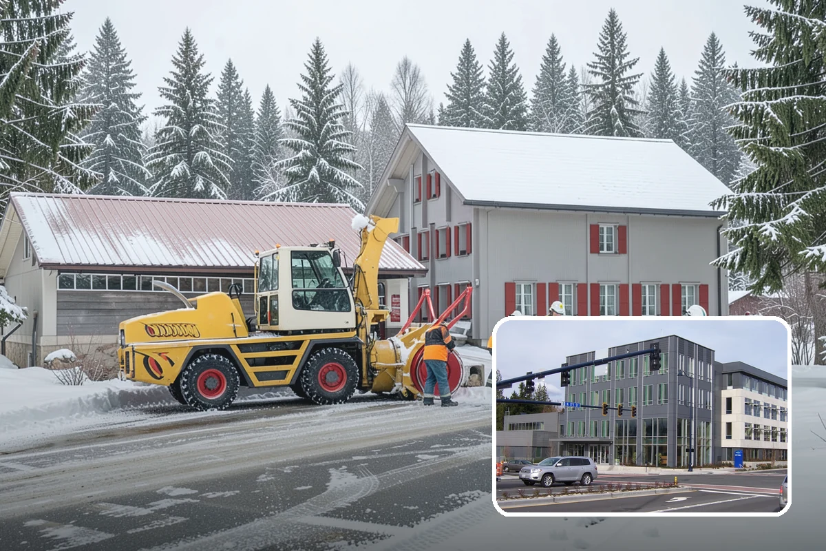 Property Management Snow Plowing in Shoreline, King County, WA - Entire portfolio served under one contract and contact