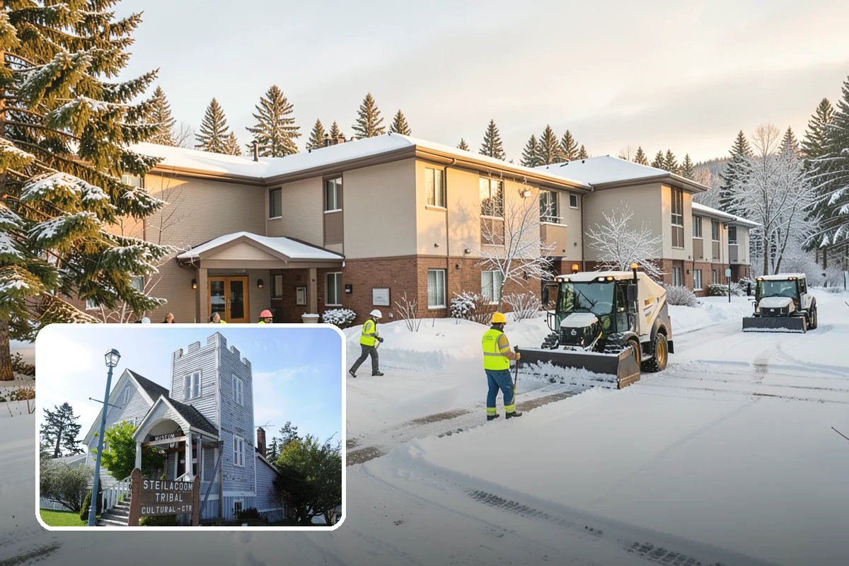 Property Management Snow Plowing in Steilacoom, Pierce County, WA - Entire portfolio served under one contract and contact
