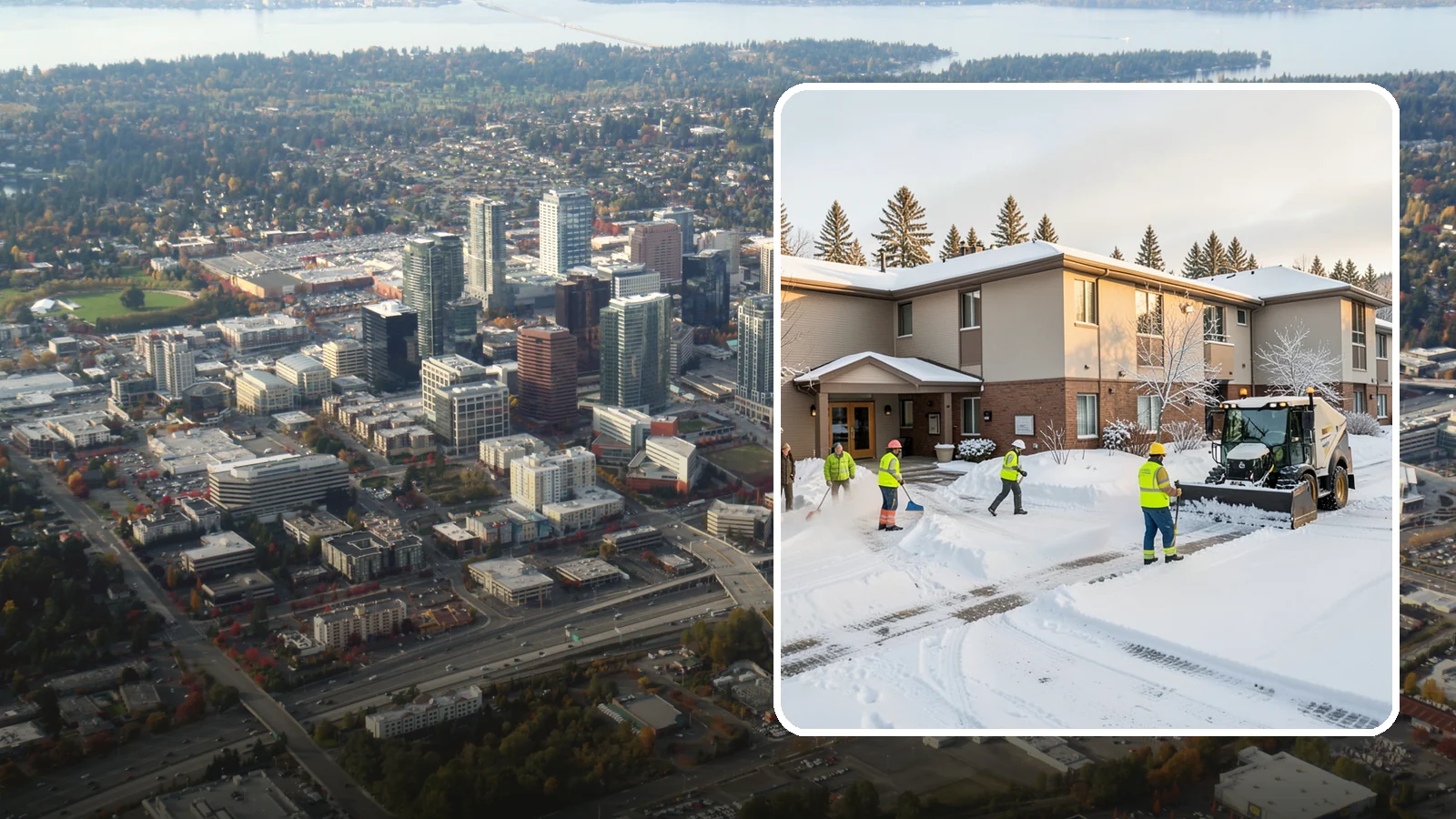 Property Management Snow Removal in Bellevue, King County, WA - We give Western Washington property managers one reliable snow partner for every building in their portfolio, with consistent...