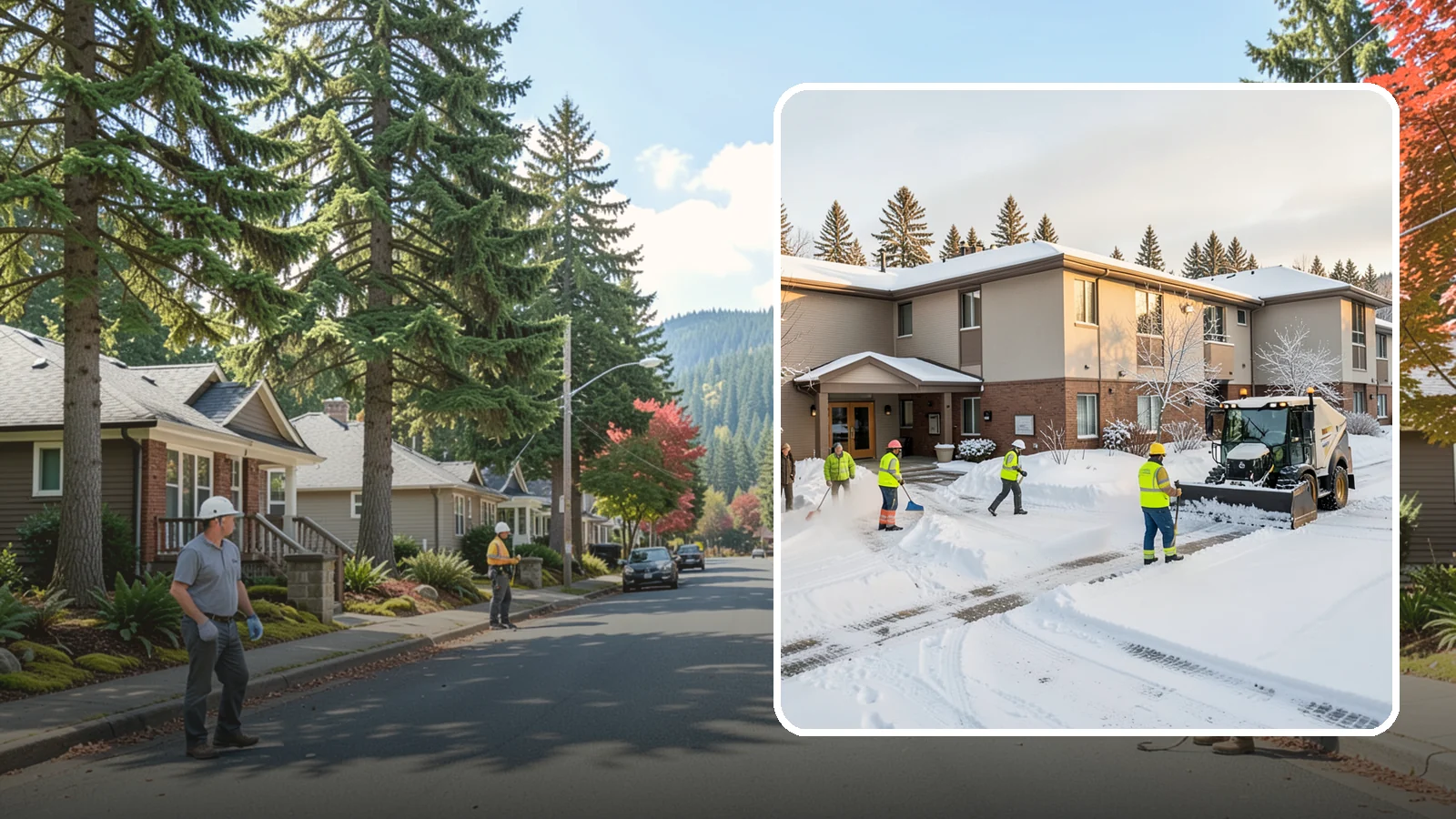 Property Management Snow Removal in Hunts Point, King County, WA - We give Western Washington property managers one reliable snow partner for every building in their portfolio, with consistent...