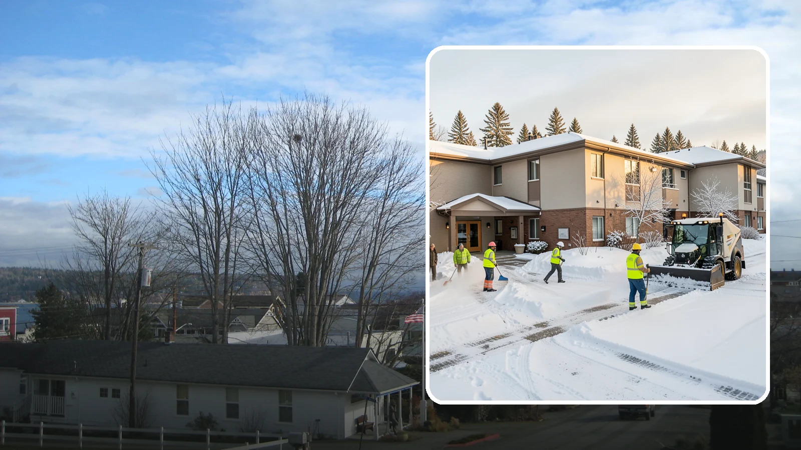 Property Management Snow Removal in Langley, Island County, WA - We give Western Washington property managers one reliable snow partner for every building in their portfolio, with consistent...
