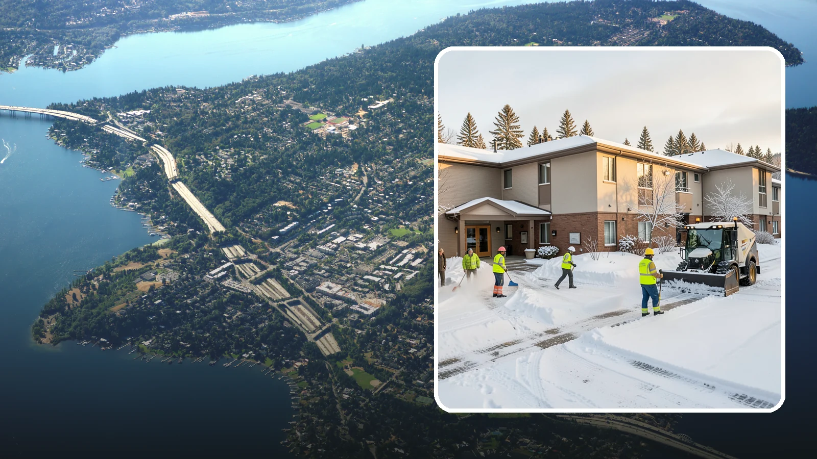 Property Management Snow Removal in Mercer Island, King County, WA - We give Western Washington property managers one reliable snow partner for every building in their portfolio, with consistent...